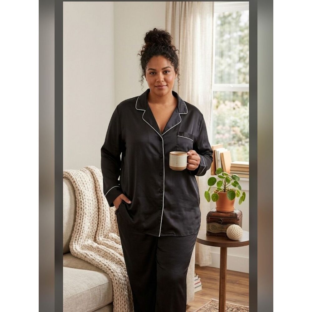 Secret Treasures Sleepwear Top Only Size 3X Black